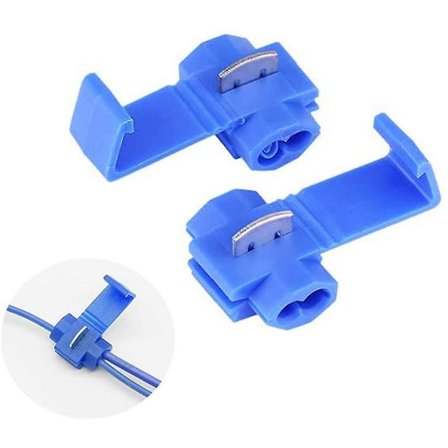60-pack Scotch Lock snabbkoppling, Scotch låskoppling, snabb bypass-koppling (blå)
