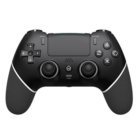 Sort og hvit fargekombinasjon Bluetooth trådløs spillkontroller med Turbo Dual Vibration for PS4/PS4 Pro/PS4 Slim/PC Hall Effect Joystick