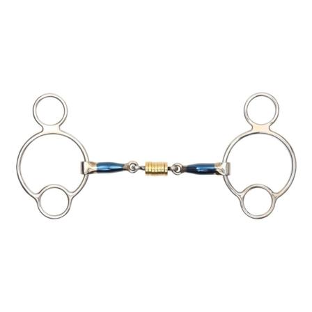 Shires Sweet Iron Roller Horse Universal Bit 5in Blue