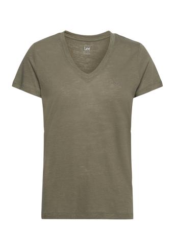 V Neck Tee T-shirts & Tops Short-sleeved Grønn Lee Jeans*Betinget Tilbud