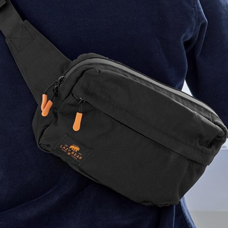 Sac banane pliable noir Lannie pour hommes - Sacs banane