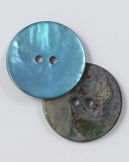 Knapp Pärlemor blå