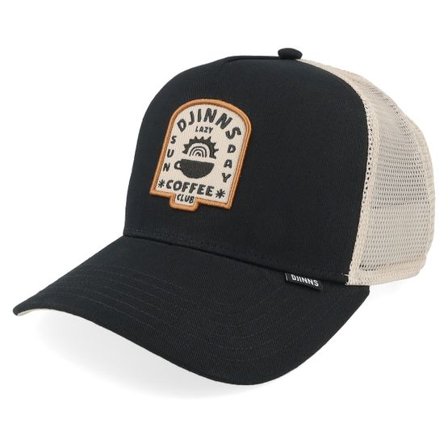Primitive Apparel - Svart trucker Keps - Hft Cap Lazy Sunday Black/Khaki A-Frame Trucker @ Hatstore