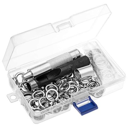 Metallknapphullknapp 100 sett 1000# 12mm Metalløye + Installasjonsverktøy 3 sett (hy)