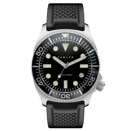 Alon | Reloj de buceo de acero inoxidable negro para hombres - Relojes de pulsera