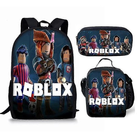 Muoti Roblox -kuvioinen koululaukku lasten reppu tai olkalaukku tai penaali tai kolmiosainen setti