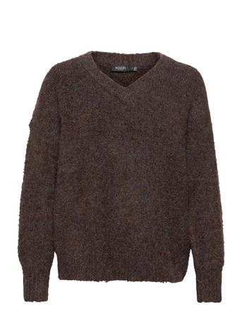 Slannette Angel V-Neck Pullover Ls Pullover Brun Soaked In Luxury
