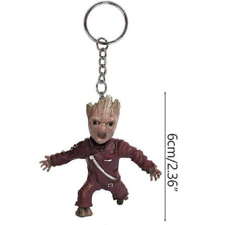 11 Forskjellige Groot Nøkkelring Dekor Håndverk Tre Mann Baby Anime Hengende Figur Leker Nøkkelanheng Veske Dekor Anheng Gave