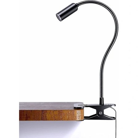 Klemelampe, dimbar leselampe i aluminium, øyebeskyttende bokklemme-lampe, klemelampe kompatibel med skrivebord, nattbord, sengegavl eller dyp Fo