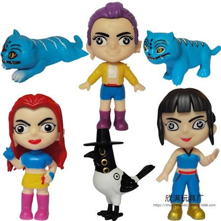 MINISO Demon Hunters Huntrix Kpop Figurer - Derpys Tiger Rumi Italiensk Brainrot Figurleke-FS-