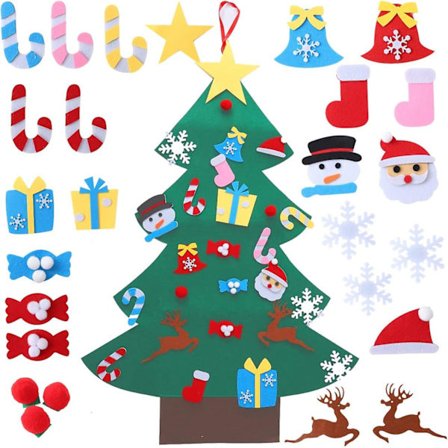 Gør-det-selv filt juletræsdekoration børnesæt