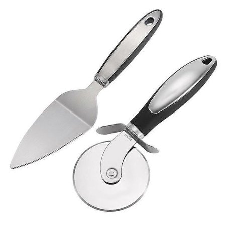 Pizzaskärare Pizzaspade 304 Rostfritt Stål Blad Kök Pizzahjul Skivare för Pizzapajer Våfflor och Degkakor