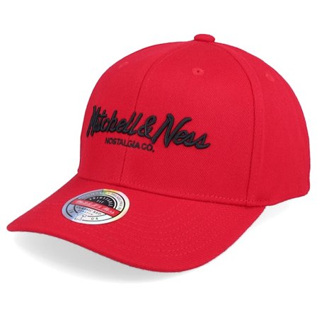 Mitchell & Ness - Classic Red Red/Black Adjustable Adjustable Red Cap - @ Hatstore