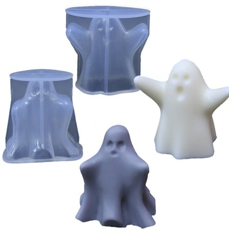 Spøgelses lysforme stearinlys DIY silikoneform lysfremstilling lysvæge