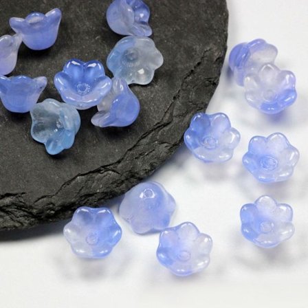 100 kpl Trumpetin jäljitelmähelmiä Star Heart Helmet SININEN