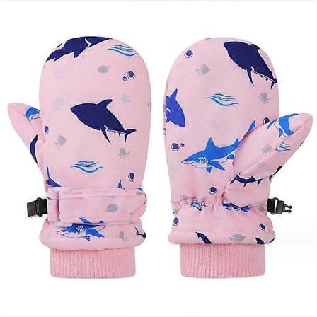 Fôrede fleecevotter for småbarn, vinter skihansker for barn, snøbabyvotter