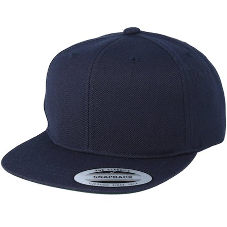 Yupoong - Blå snapback Kasket - Kids Dark Navy Snapback @ Hatstore