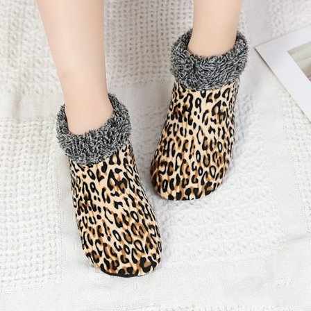 SHISHPEI Vinter Varme Hjemmesko Sokker Tykke Indendørs Plys Gulvsokker Moderne Elastiske Skridsikre Korte Sokker Til Kvinder (FMY)