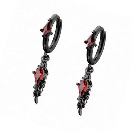 Sirliga Fjäderörhängen i Legering med Kubisk Zirkonia, Minimalistiska Smycken, Present till Kvinnor, Modeaccessoar, Flerfärgade