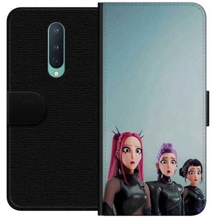 Yhteensopiva Lompakkokotelo OnePlus OnePlus 8 Kolme animoitua naista, joilla on värikäs tukka futuristisessa tyylissä ja yllättyneet ilmeet