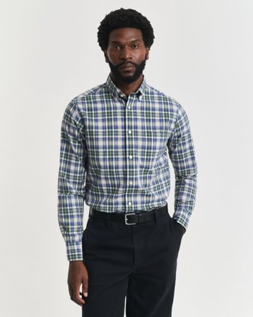 GANT Herren Regular Fit Popeline Karohemd (L)