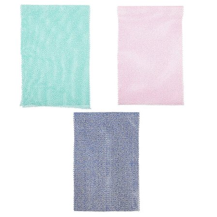 3 stk. Badeskrubber til kroppen Praktisk rygskrubber Brusebad Vaskeklud Eksfolierende kropsskrubber