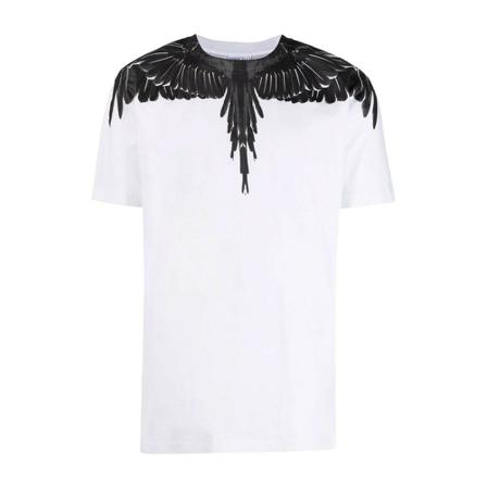 Marcelo Burlon, T-Shirt with Print Wit, Heren, Maat:S