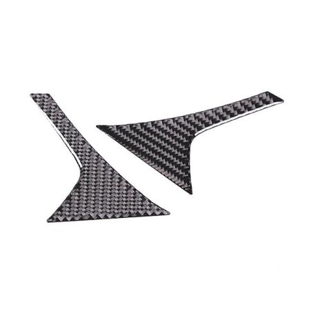 Car Soft Carbon Fiber Baglygte Divider Dekorative Klistermærke Cover Trim Stickers Til Corvette C