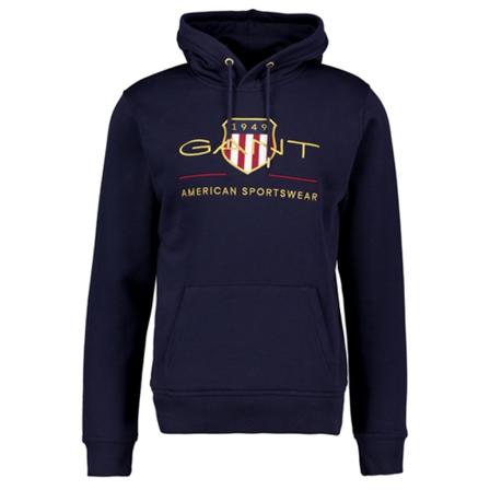 Gant Archive Shield Hoodie blå, Herr, Herr, Storlek: L