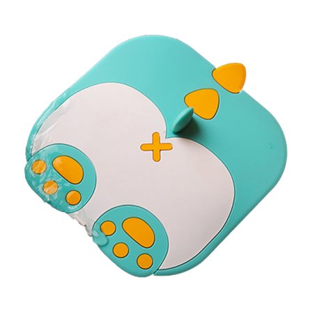 Slukplugg i tegneseriestil, luktbestandig silikon, sklisikker badekarplugg for hjem, bad, toalett, blå