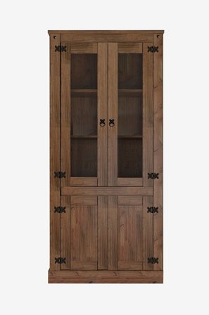 Loft24 - Vitrinskåp Mexico 2 Glasdörr/2 Dörr - Brun - Skåp - Från Homeroom