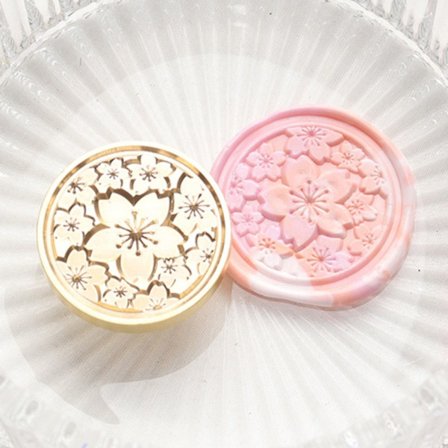 2 stk. Voksforsegling Segl Stempelhoved KIREBÆR BLOSSOM KIREBÆR BLOSSOM