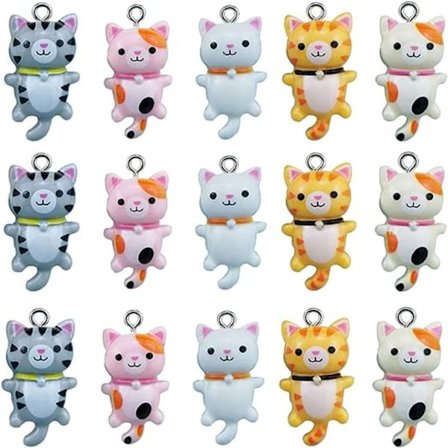 Söpö Hartsi Kissa Riipus DIY Askartelu Korut Riipus