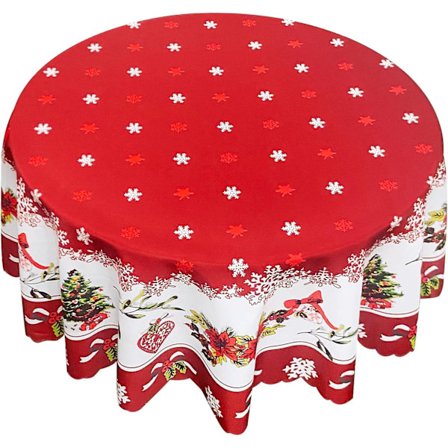 Rund julduk, tvättbar julduk