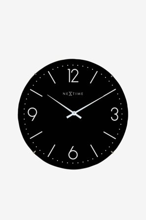 NeXtime - Vægur Basic Dome Diameter 35 cm - Sort - Vægure og bordure - Fra Homeroom