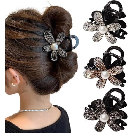 4 stk. Rhinestone Hårklemmer til Kvinder Vintage Hårnåle Barrettes til Kvinder Piger