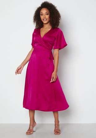 Bubbleroom Occasion Scala dress Fuchsia Klær