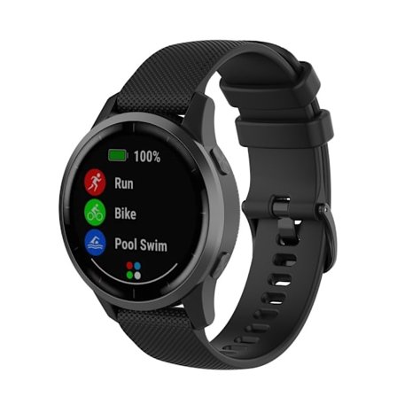 Silikoniranneke Garmin Vivoactive 4 Musta