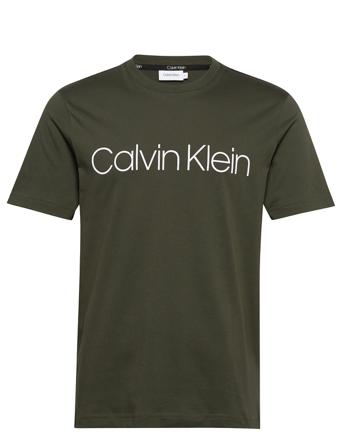 Cotton Front Logo T-Shirt T-shirts Short-sleeved Grön Calvin Klein