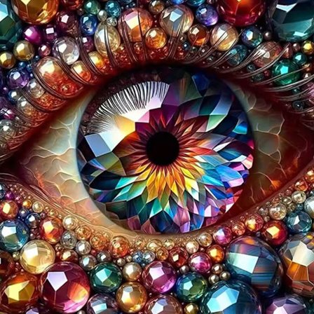 DIY Diamant Maleri Øje Portræt DIY Mosaik Fuld Rund Diamant Broderi Håndlavet Gave