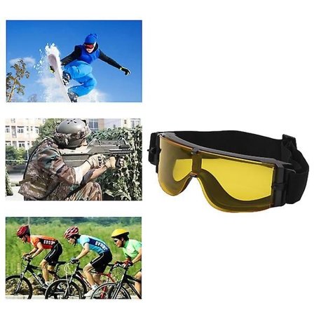 Udendørs vindtætte beskyttelsesbriller med 3 linser Anti-UV briller Solbriller Briller