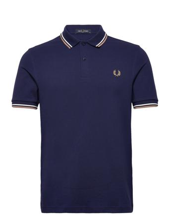 Twin Tipped Fp Shirt Polos Short-sleeved Blå Fred Perry