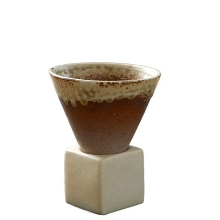 Keramisk kaffekopp Konisk tekopp GUL