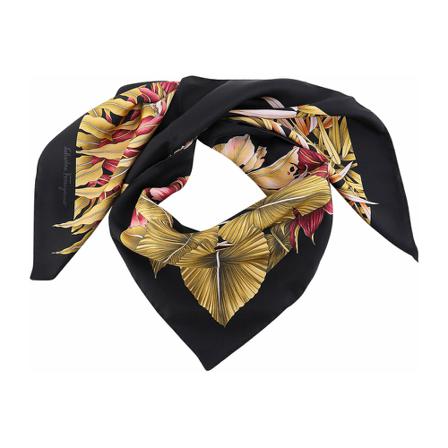 Salvatore Ferragamo, Scarf 310118756257 Czarny, Kobieta, Rozmiar: ONE Size