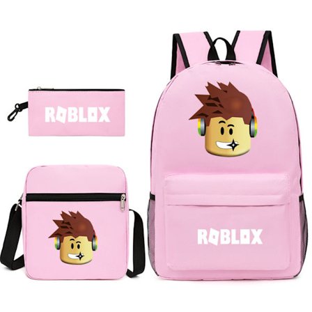 Roblox backpack travel bag student school bag 3PCS set