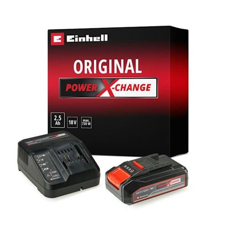 Einhell Starter Kit 2,5 Ah PXC (Litiumjon, 18V, laddare + 1 batteri 2,5Ah, för Einhell PXC-enheter)
