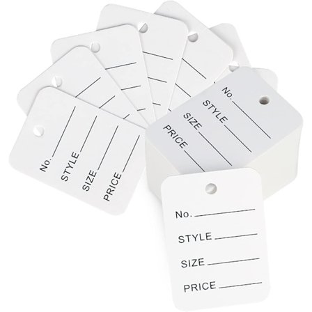 (Valkoinen) 500 kpl hintalappuja vaatekauppaan, 35 mm * 50 mm, merkintätarra