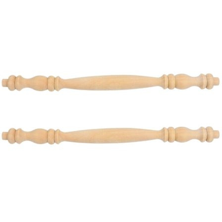 2 stk. Dekorative træspindler til møbler, ubehandlede træspindler til hjem og restaurant, træbalusterspindler til trappeinteriør