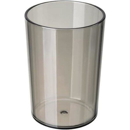 Plasttandborstkopp 300 ml, genomskinlig badrumsmugg, tandborsthållare, drickskopp (brun)