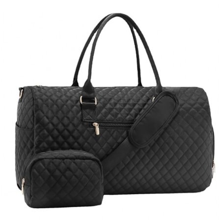 Sportväska resväska för kvinnor, weekendväska, BB-väska med necessär, skofack